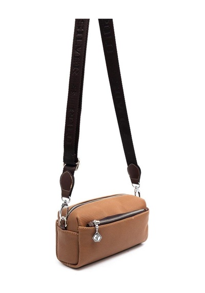 Silver Polo Sp1142 Kadın Çapraz Çanta Petek Karamel-kahve