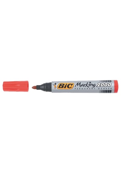 Bic Markör Permanent 1.7 MM Yuvarlak Uçlu Kırmızı 2000 03 - 12 Ad Kırmızı