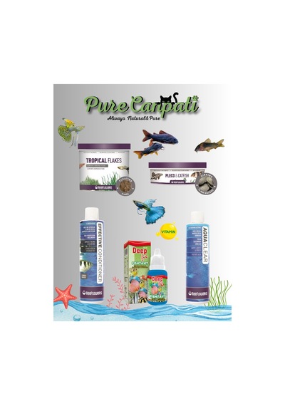 Purecanpati Tropical Akvaryum Balık Yem Su Düzenleyici Vitamin Seti