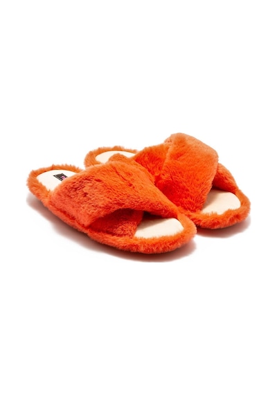 Twigy Çapraz Peluş Kadın Ev Terliği Turuncu 36/41 CC0187 Turuncu