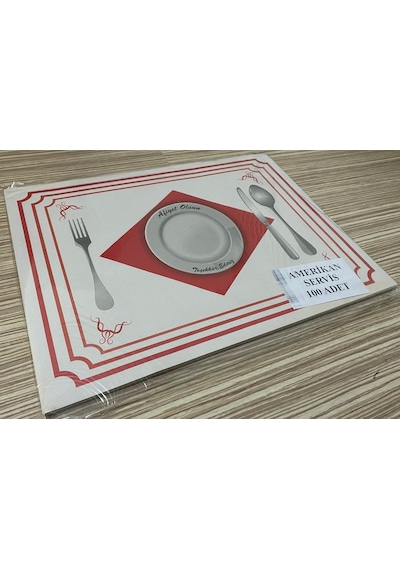 100 Adet Amerikan Servis Kağıdı Sunum Servis Kağıdı Büyük Boy 30x40 Cm Beyaz