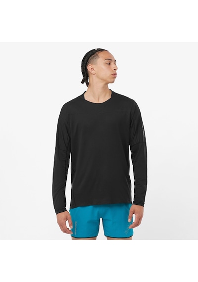 Salomon Sense Aero Ls Erkek Siyah T-shirt Lc2187000 Çok Renkli