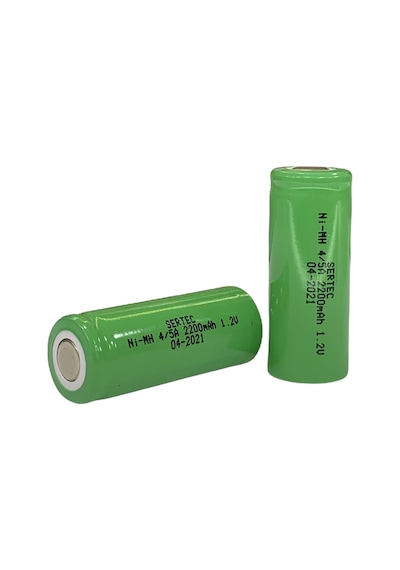 1.2v 2200 Mah - 4/5a - Ni-mh Şarjlı Pil - Başsız / Flat Head