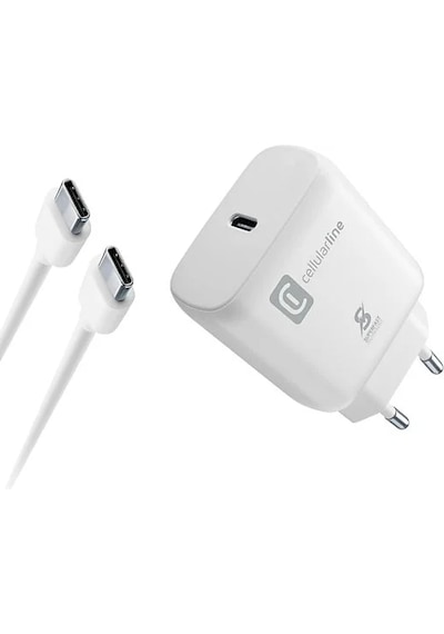 Cellularline Samsung Uyumlu  Super Fast Charge Pd 25w Şarj Kiti Adaptör + Kablo Beyaz