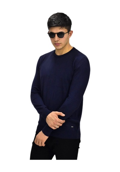 Erkek Spor Düz Sıfır Yaka Kazak R22920 Bgl-st03182 001