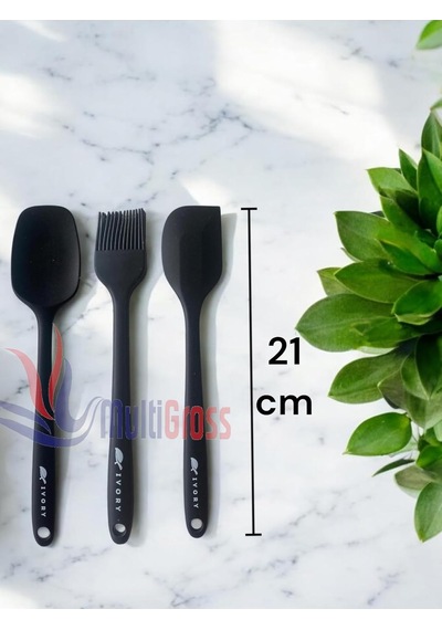 Tr 6'li Takım Yanmaz Yapışmaz Silikon Spatula Seti, Siyah Genel