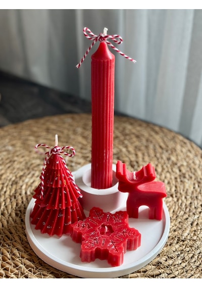 Kübra Design Candles Yılbaşı Özel Seri Hediyelik Kokulu Mum Seti