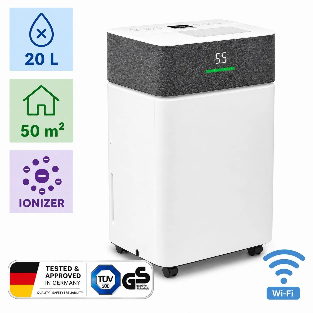 Trotec Nem Alma Cihazı Ttk 63 E Wifi Beyaz - Gri