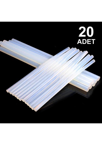 20 Adet, Ince Silikon, Sıcak Silikon, 7 Mm, Şeffaf Mum Silikon, Sıcak Yapıştırıcı