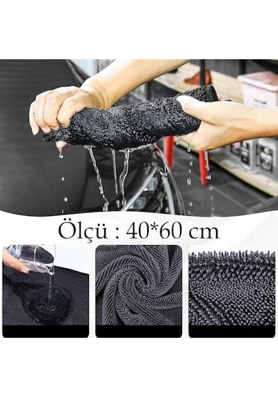 Oto Kurulama Bezi Araç Bez Ve Sünger Mikrofiber Temizleme Yıkama Cam Araba Kurulama Temizlik Silme Bezleri Havlusu Profesyonel Açık Indigo