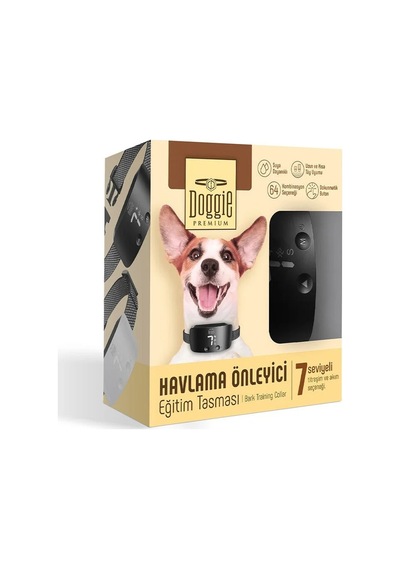Doggie Ayarlanabilir Havlama Önleyici Eğitim Tasması Siyah M Siyah