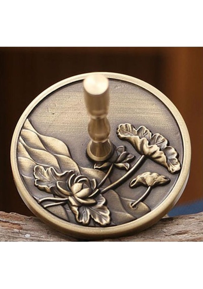Mühür Mumu Pirinç Damga 50mm 3d Su Zambağı B Desen Pirinç Saplı Karışık