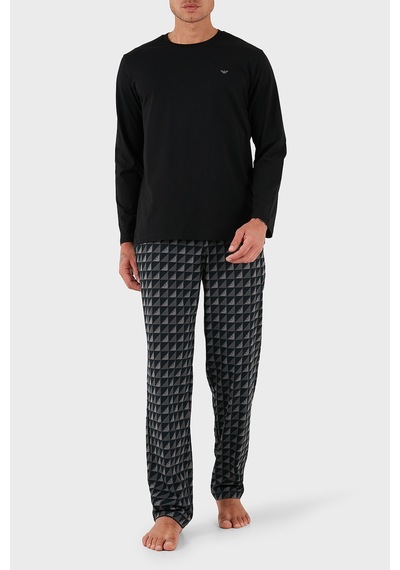 Emporio Armani Erkek Pijama Takımı Em000611 Af14994 Mc273 Siyah Siyah