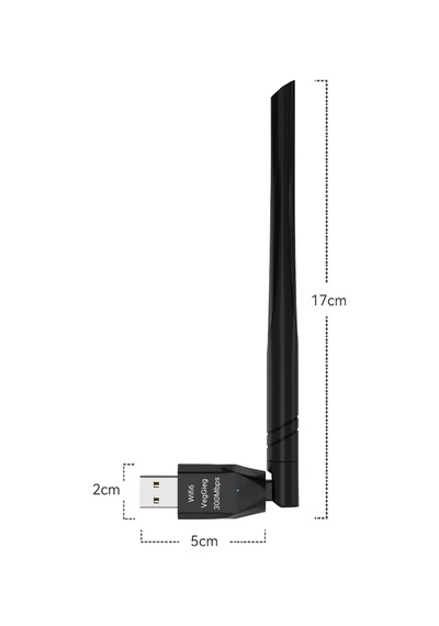Veggieg 300 Mbps 2.4ghz/6ghz Dual Band Alıcı Verici Usb Wifi 6 Adaptör