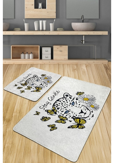 Stay Gentle Banyo Halısı Djt 2 Li Set Çok Renkli