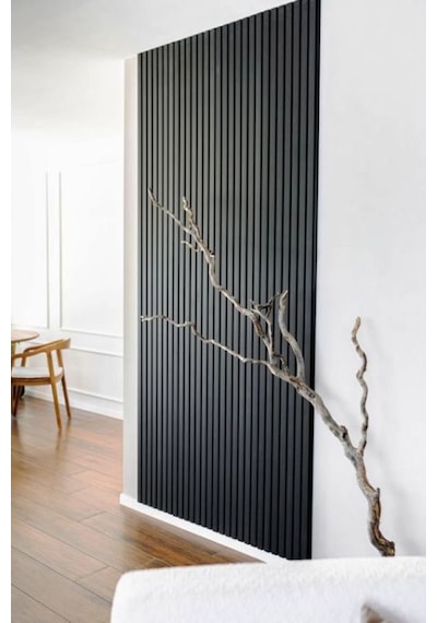 Winpanel Dekoratif Ahşap Duvar Paneli Antrasit Renk 50x240cm .