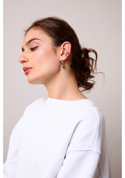 Kadın Gold Renk 2'li Cuff Gümüş