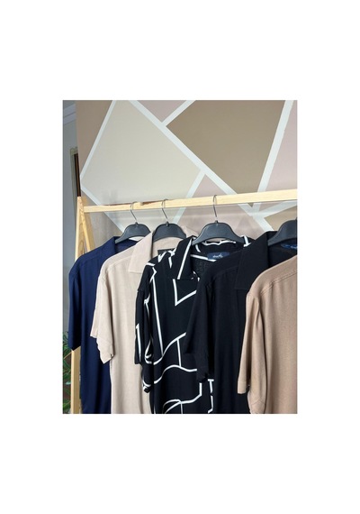 Mfz Giyim Siyah Renk 5'li Viskon Unisex Gömlek Mfz Giyim Siyah Renk 5'li Viskon Unisex Gömlek