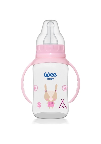 Wee Baby Klasik Kulplu PP Biberon 150 ML Pembe