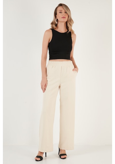 Lela Fitilli Super Crop Örme Bayan Atlet 5865554 Siyah
