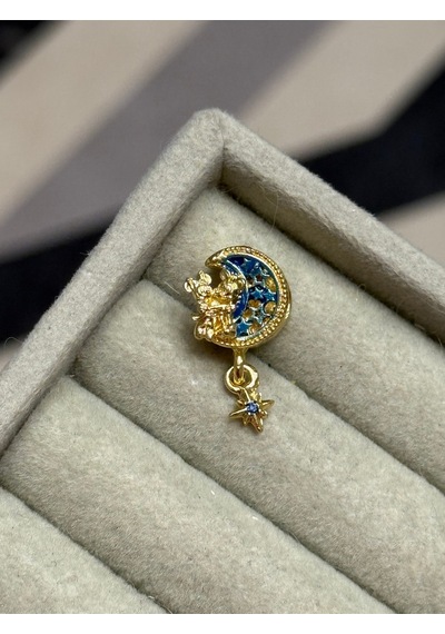 Gold Ay Charm Asafaccessory Sarı