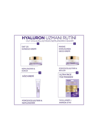 L'Oreal Paris Hyaluron Uzmanı Cilt Dolgunlaştıran Nemlendirici Gece Kremi 50 ML