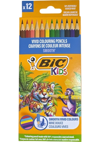 Bic Kids Smooth Kuruboya 12 Renk 8772 Çok Renkli