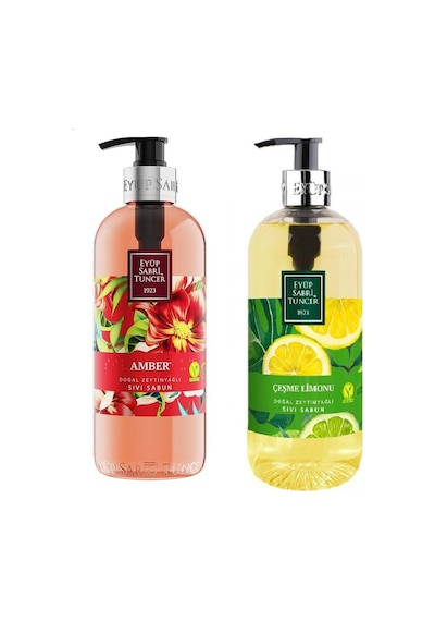 Eyüp Sabri Tuncer Doğal Zeytinyağlı Amber + Çeşme Limonu Sıvı Sabun 2 x 500 ML