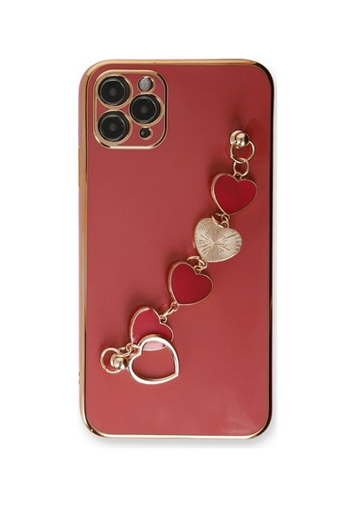 Newface - 764 - iPhone Uyumlu 11 Pro Max Kılıf Esila Silikon - Csmo-tex - - Kırmızı