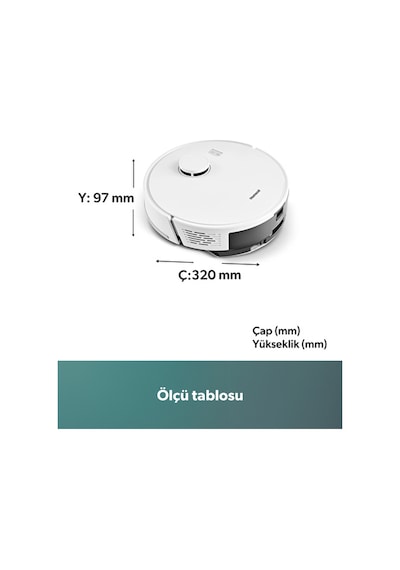 Homend Alex Laser Power 1289H Otomatik Boşaltım Sistemli Yeni Nesil Moplu 10 kPa Robot Süpürge