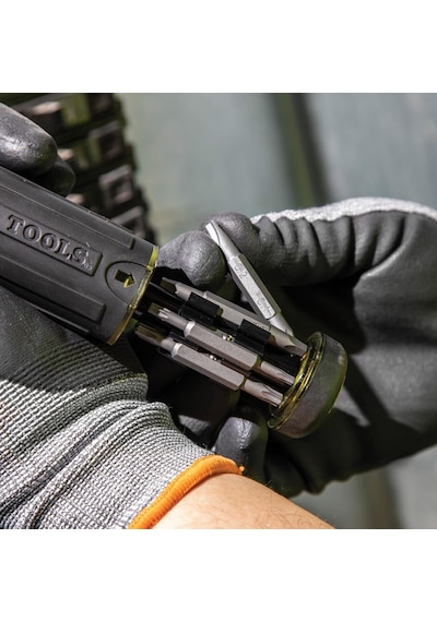 Klein Tools 32305 Çok Uçlu Cırcırlı Tornavida, 15'ı 1 Arada Alet,
