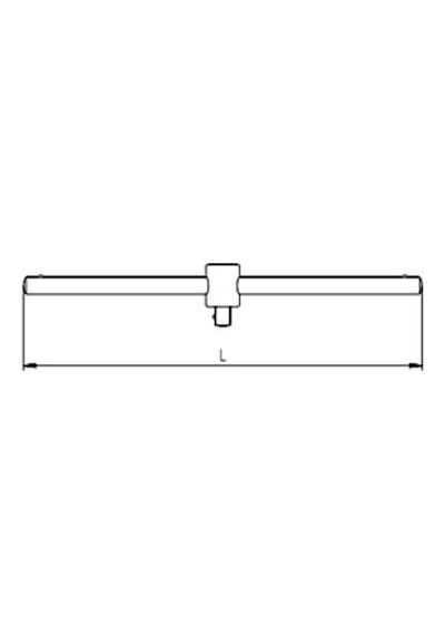İzeltaş 1-2" T Kol Anahtar Kolu 250 Mm