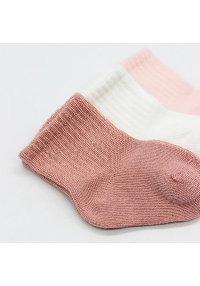 Bistyle 3'lü Dikişsiz Çorap 10138 Pembe-ekru
