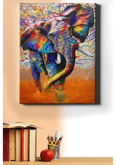 Webstyle Sayılarla Boyama Seti Kasnaklı Afrika Fili 40 X 50 Cm