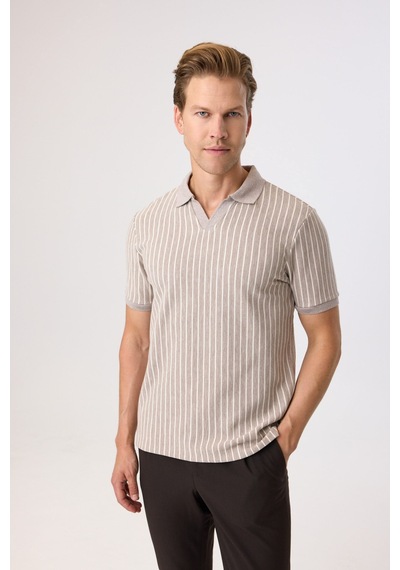 Back And Bond Regular Fit Vizon Düğmesiz Polo Yaka Tişört Çok Renkli