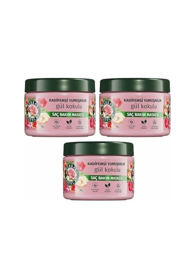 Herbal Essences Kadifemsi Yumuşaklık Gül Kokulu Saç Bakım Maskesi 300ml 3lü Paket