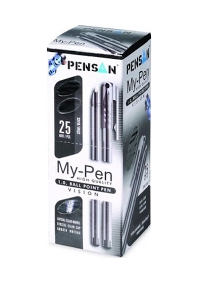 Pensan My-Pen Tükenmez Kalem 1.0 MM 25 Adet - Siyah
