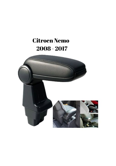 Citroen Nemo 2008 2009 2010 2011 2012 2013 2014 2015 2016 2017 Uyumlu Araca Özel Kolçak Kol Dayama Orta Konsol Siyah