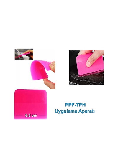 Ppf/tph Silikon Çekçek Ragle Cam Filmi Çekme Uygulama Aparatı Pembe 6x7.5cm Diğer
