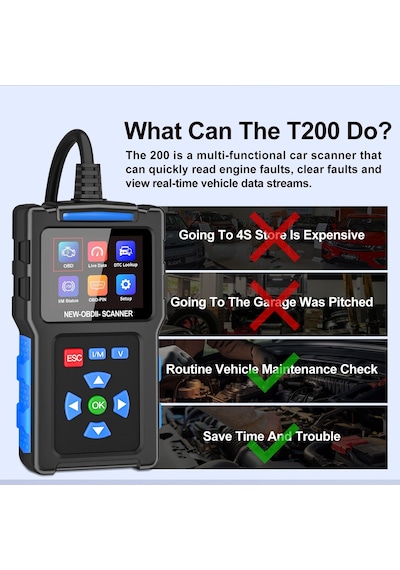 Otomobil Arıza Teşhis Cihazı Obd2 Motor Test Cihazı Elm327 T200