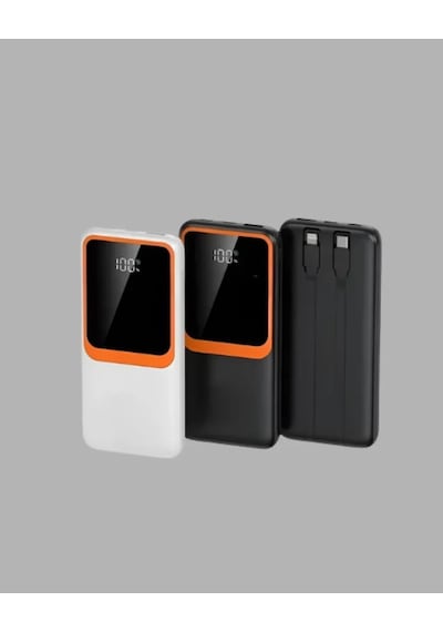 10.000 Mah Bataryalı Dijital Göstergeli Taşınabilir Powerbank Beyaz
