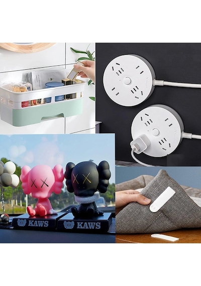 Sunup Sn-29146 Fotoğraf Çerçevesi İçin 12 Çift Cırt Cırtlı Sticker Montaj Şeridi Bandı Duvar Askı Bant
