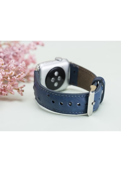Bouletta Apple Uyumlu  Watch Deri Kordon 38-40-41 MM Mavi (443083611)