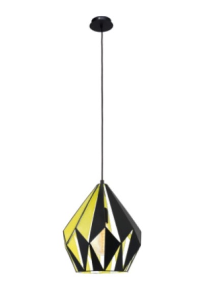 49256 Carlton 1 Tekli Metal Sarkıt Siyah Sarı 49256 Çok Renkli