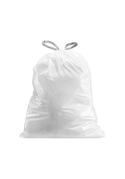 Özel Kesim Çöp Torbaları - Simplehuman X Code K Uyumlu 50 Adet Beyaz İpli Çöp Torbaları 10 Galon / 38 Liter 62 Cm X 71 Cm