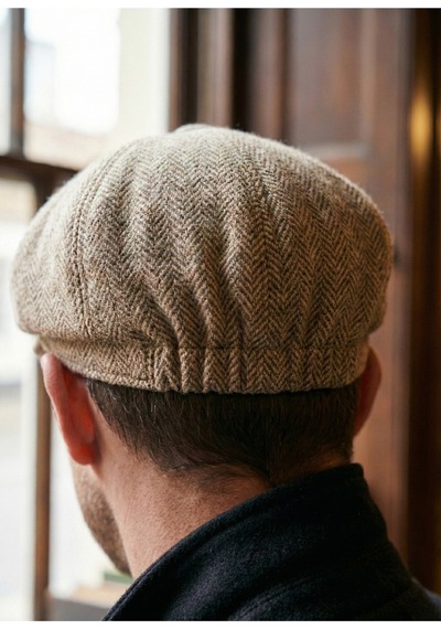 Emybox Erkek Kaşe 8 Köşe Kasket Şapka Klasik Retro- Peaky Blinders Tarzı Lastikli Standart Beden C