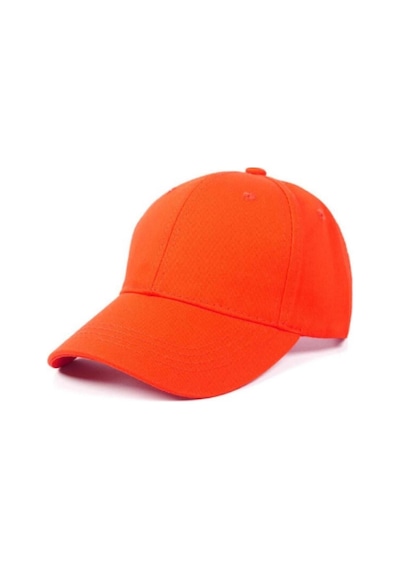 Ritagarcia Unisex Ayarlanabilir Spor Sarı-mor Basic Kep Şapka 2'li Set Turuncu