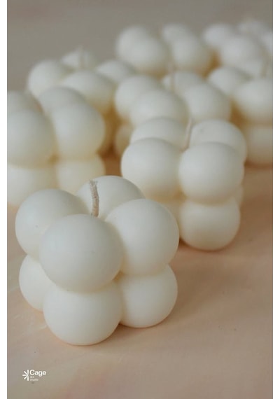Bernami Mum Pinterest Kokulu Dekoratif Mini Bubble Mum - Beyaz Renk 1 Adet Diğer