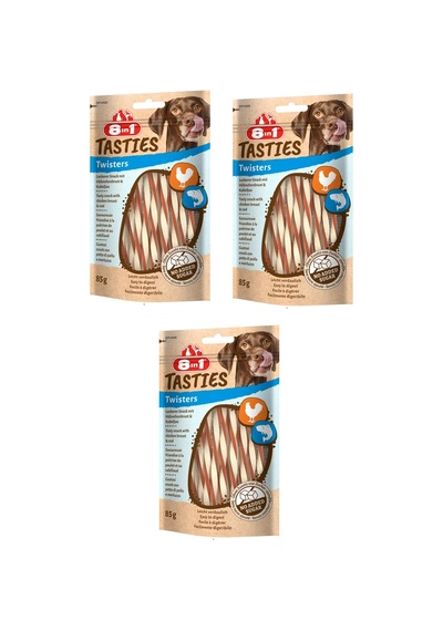 8in1 Tasties Twisters Tavuk Ve Balıklı Köpek Ödülü 85 Gr. X 3 Adet