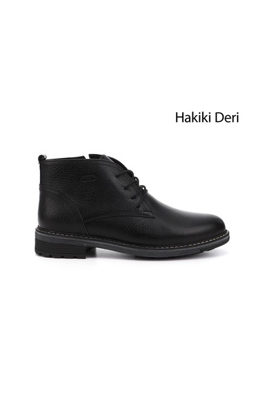 Gönderi(R) Gönderi R Erkek Siyah Bağcıklı Kauçuk Taban Hakiki Deri Klasik Bot Dkmb82242607